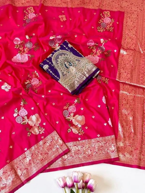 Pink_Cotton_Silk_Woven_Saree_With_Work_Blouse_For_Women
