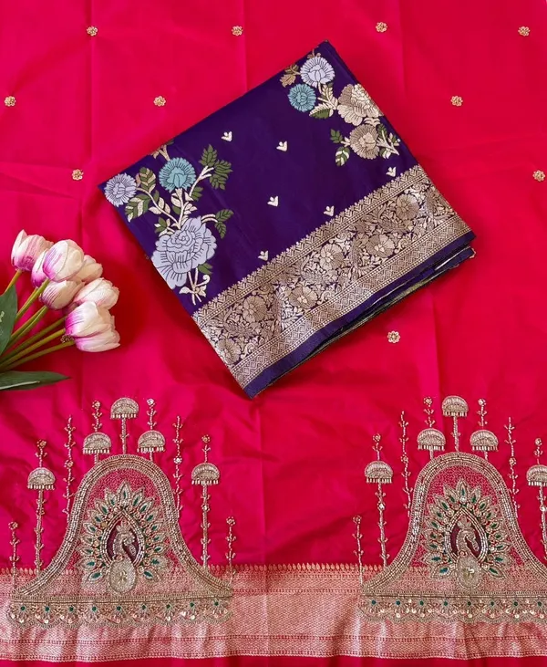 Pink_Cotton_Silk_Woven_Saree_With_Work_Blouse_For_Women