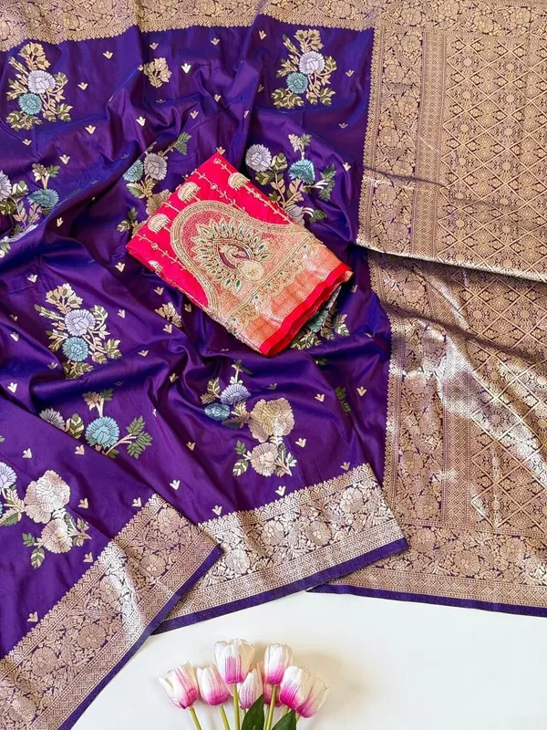 Purple_Cotton_Silk_Woven_Saree_With_Work_Blouse_For_Women