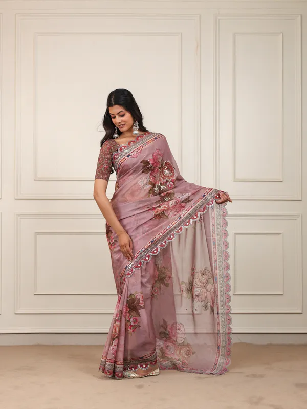 Pink_Organza_Printed_Embroidered_Saree_For_Women