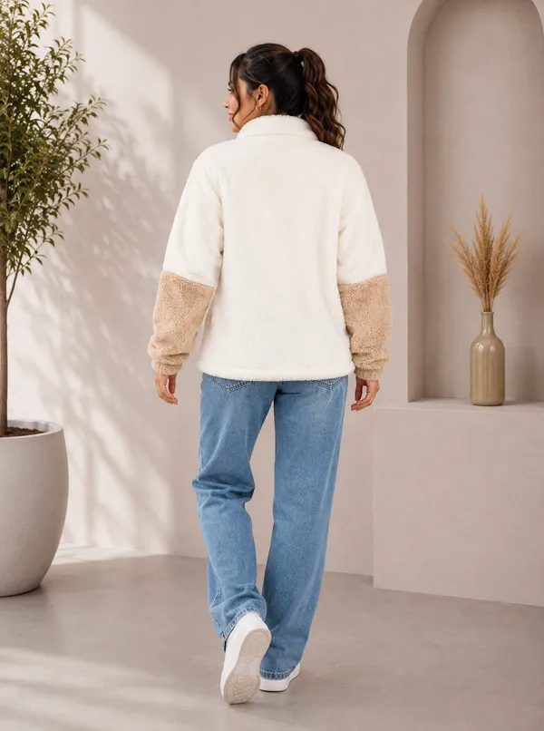 Women's_Warm_High_Neck_Teddy_Fleece_Jacket