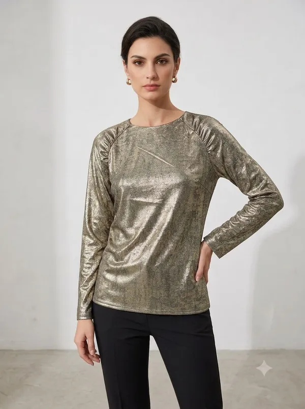 Women's_Gold_Metallic_Shimmer_Top_|_Full_Sleeve_Party_Wear_Top