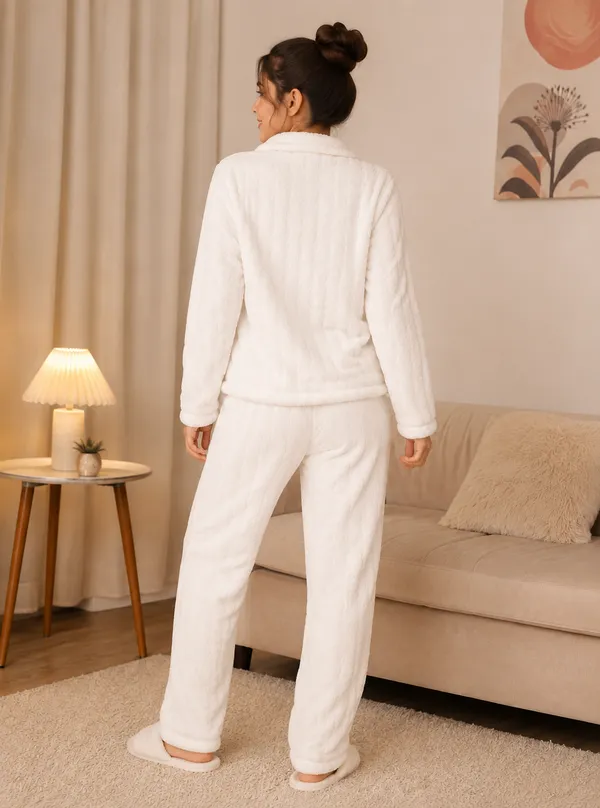 Women's_Teddy_Fleece_Night_Suit_Set_|_Soft_Plush_Winter_Sleepwear_|_White