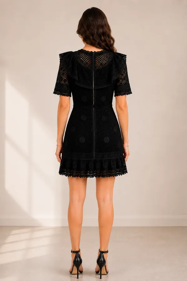Black_Lace_Overlay_Short_Sleeve_Dress_for_Women