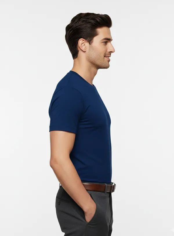 Navy_Blue_Cotton_Regular_Fit_Round_Neck_T-Shirt_For_Men