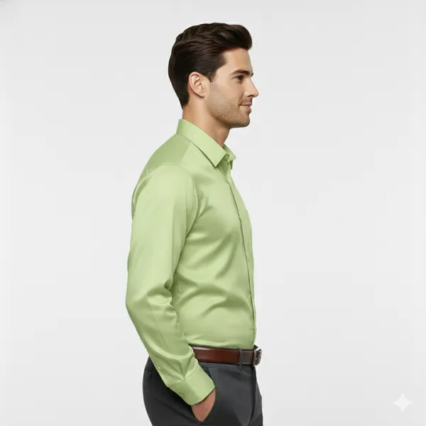 Light_Green_Satin_Regular_Fit_Full_Sleeve_Formal_Shirt_For_Men