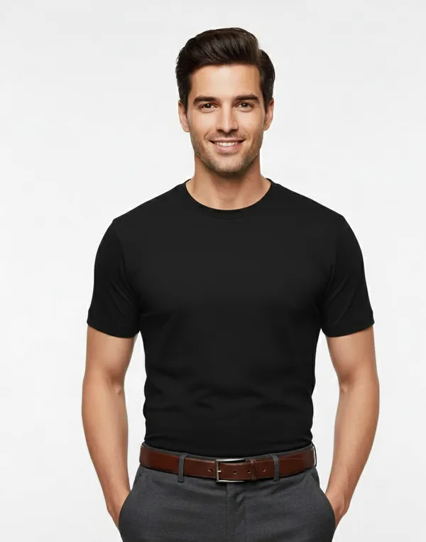 Black_Cotton_Regular_Fit_Crew_Neck_T-Shirt_For_Men