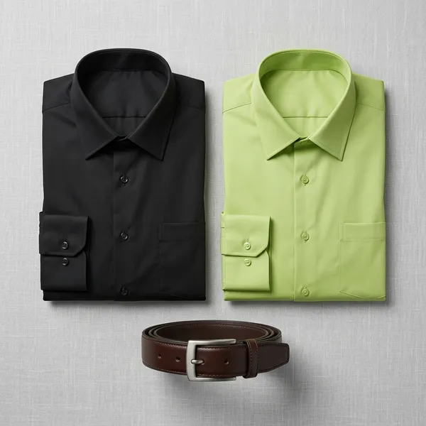 Black_&_Light_Green_Satin_Formal_Shirt_Duo_For_Men