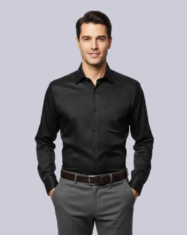 Black_Satin_Regular_Fit_Formal_Shirt_For_Men