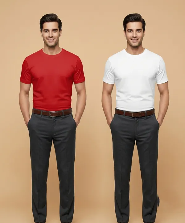 Red_And_White_Crew_Neck_T-Shirt_Duo_For_Men