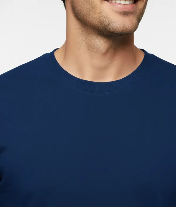 Navy_Blue_Cotton_Regular_Fit_Round_Neck_T-Shirt_For_Men
