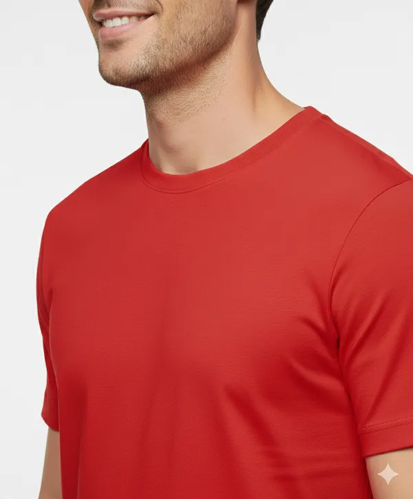 Red_Cotton_Regular_Fit_Crew_Neck_T-Shirt_For_Men