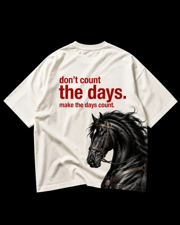 Off_White_Cotton_Oversized_Fit_Horse_Power_Graphic_T-Shirt_For_Men
