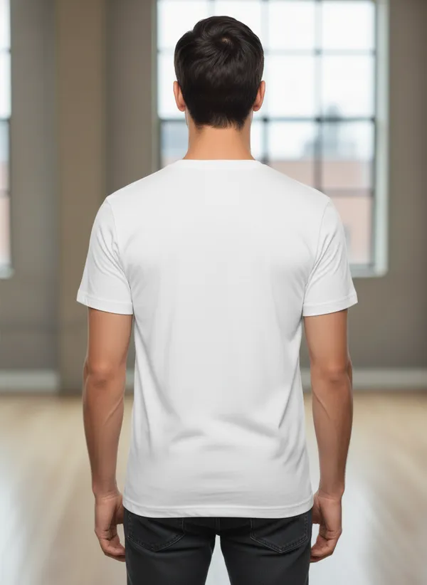 White_Cotton_Regular_Fit_Spider_Logo_Graphic_T-Shirt_For_Men