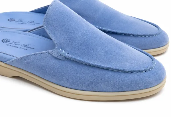 Blue_Suede_Slip-On_Mule_Slippers_For_Men