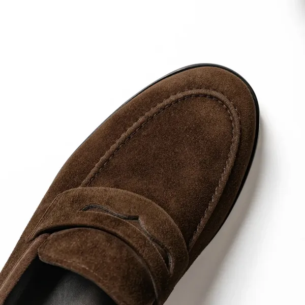 Brown_Suede_Penny_Loafers_For_Men