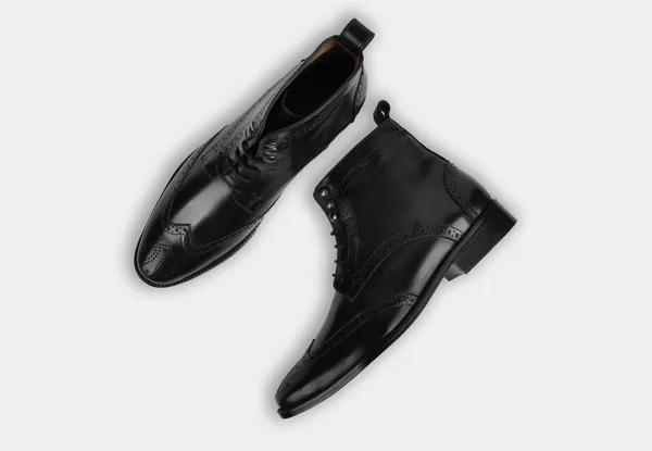 Black_Leather_Brogue_Ankle_Boots_For_Men