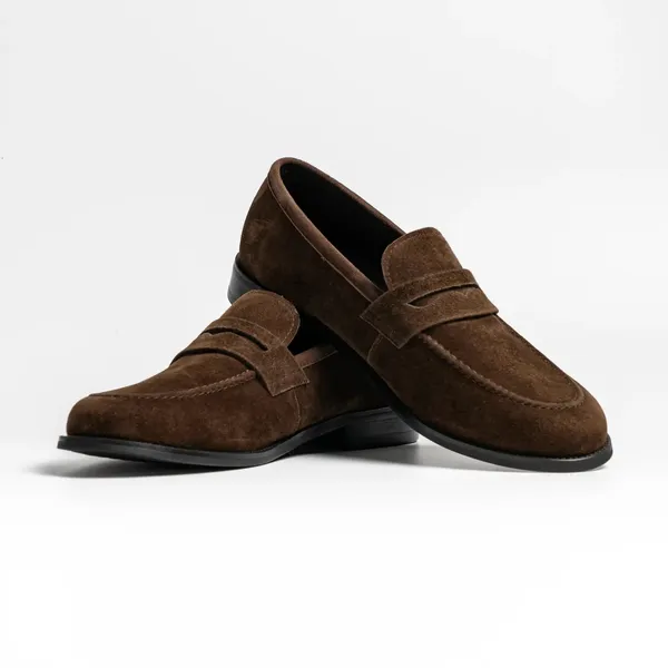 Brown_Suede_Penny_Loafers_For_Men