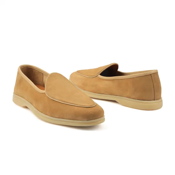 Tan_Nubuck_Slip-On_Loafers_For_Men