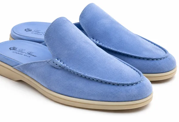 Blue_Suede_Slip-On_Mule_Slippers_For_Men