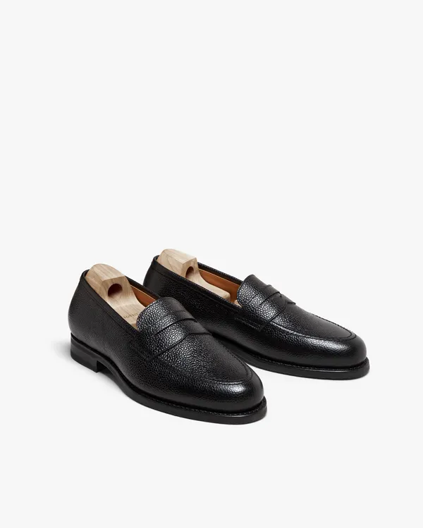 Black_Textured_Leather_Slip-On_Loafers_For_Men
