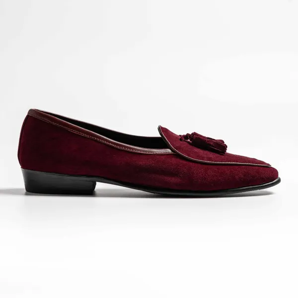 Maroon_Suede_Tassel_Loafers_For_Men