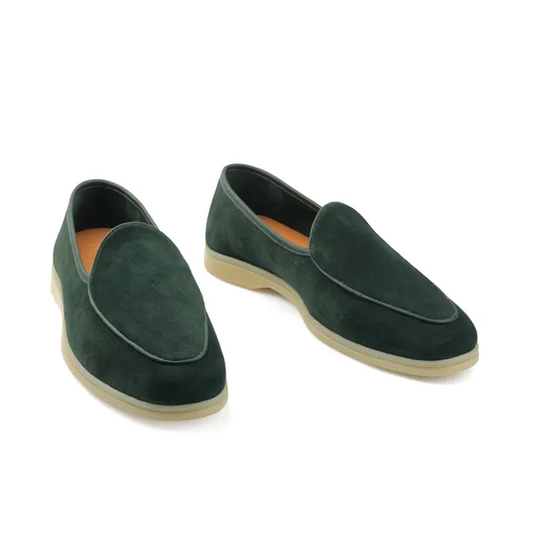 Green_Suede_Slip-On_Loafers_For_Men