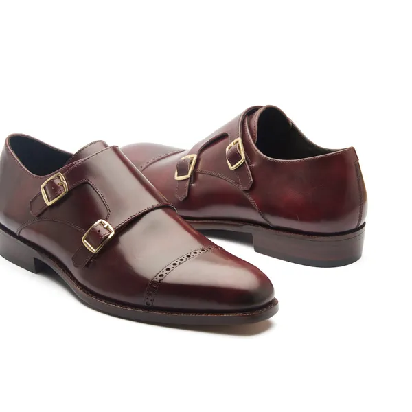 Burgundy_Leather_Double_Monk_Strap_Formal_Shoes_For_Men