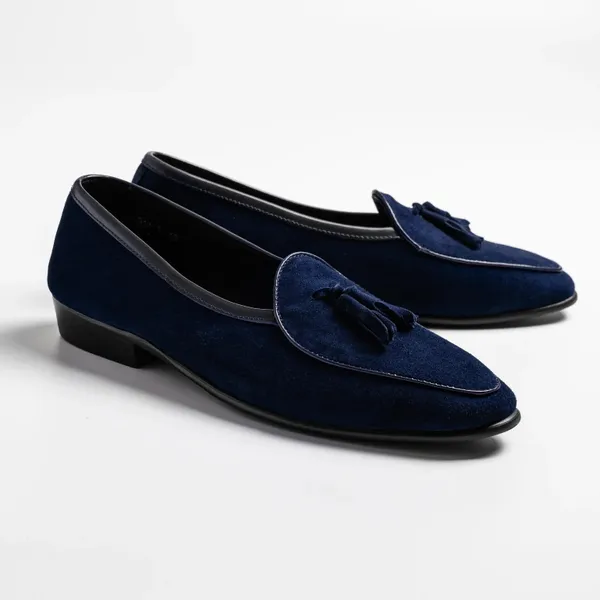 Navy_Blue_Suede_Tassel_Loafers_For_Men