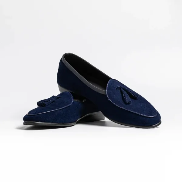 Navy_Blue_Suede_Tassel_Loafers_For_Men