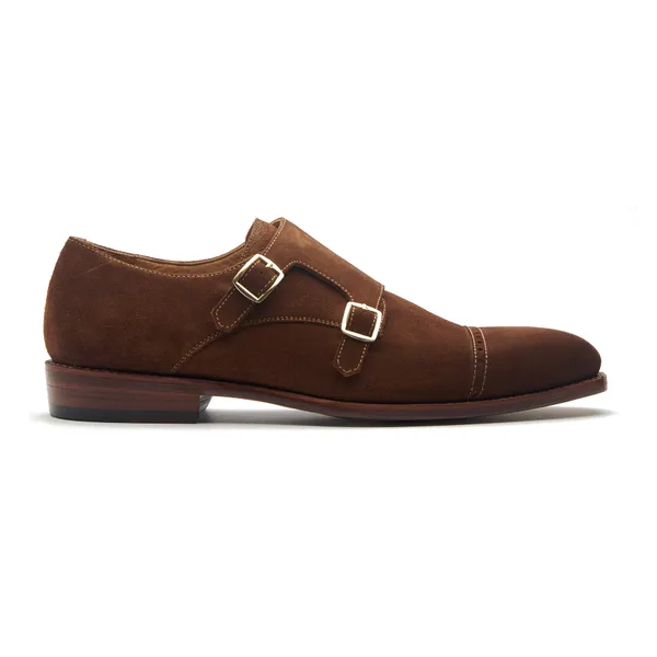 Brown_Suede_Double_Monk_Strap_Formal_Shoes_For_Men