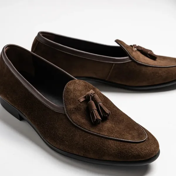 Coca_Brown_Suede_Tassel_Loafers_For_Men