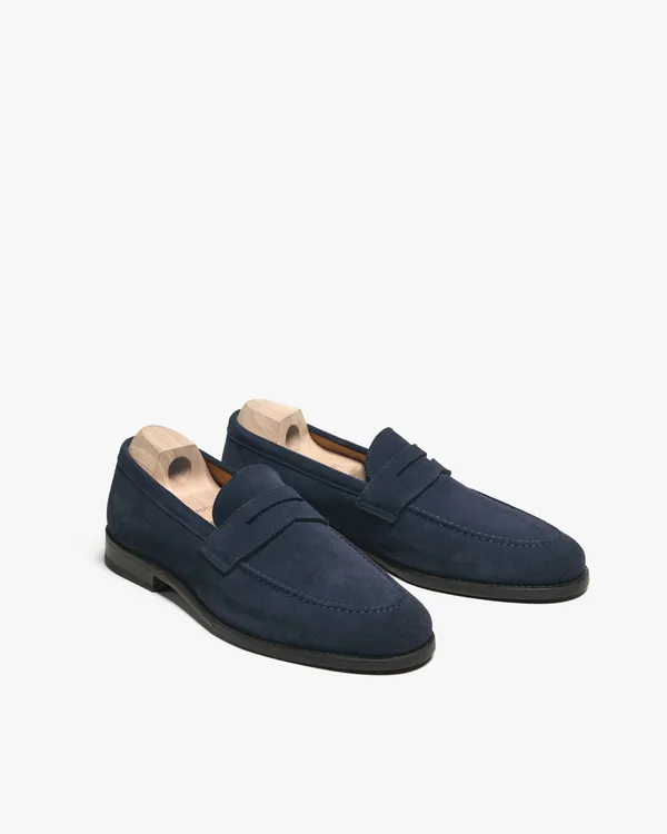 Blue_Suede_Penny_Loafers_For_Men