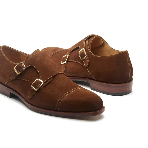 Brown_Suede_Double_Monk_Strap_Formal_Shoes_For_Men