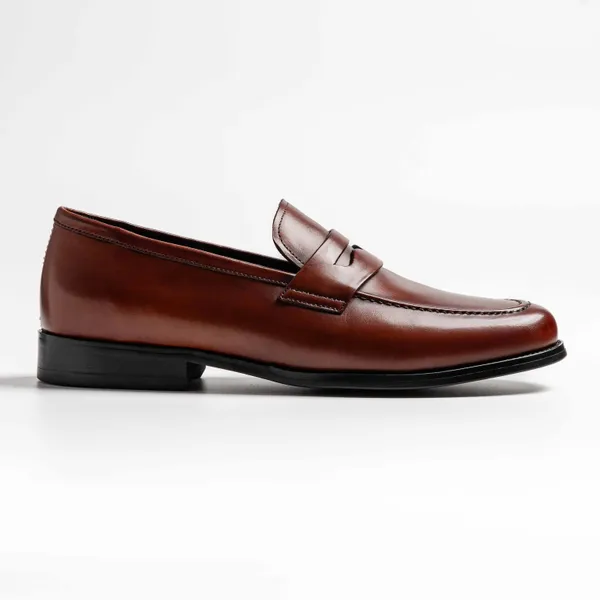 Brown_Leather_Slip-On_Penny_Loafers_For_Men