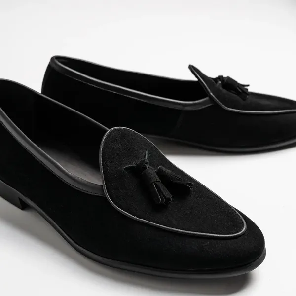 Black_Velvet_Tassel_Loafers_For_Men