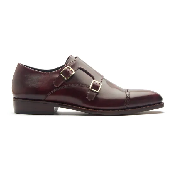 Burgundy_Leather_Double_Monk_Strap_Formal_Shoes_For_Men