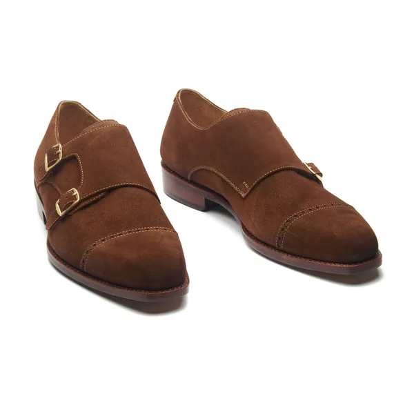 Brown_Suede_Double_Monk_Strap_Formal_Shoes_For_Men