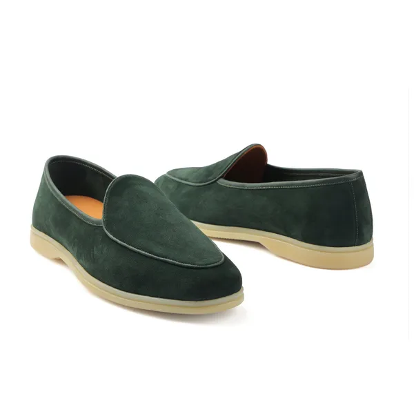 Green_Suede_Slip-On_Loafers_For_Men