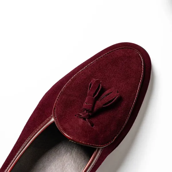 Maroon_Suede_Tassel_Loafers_For_Men