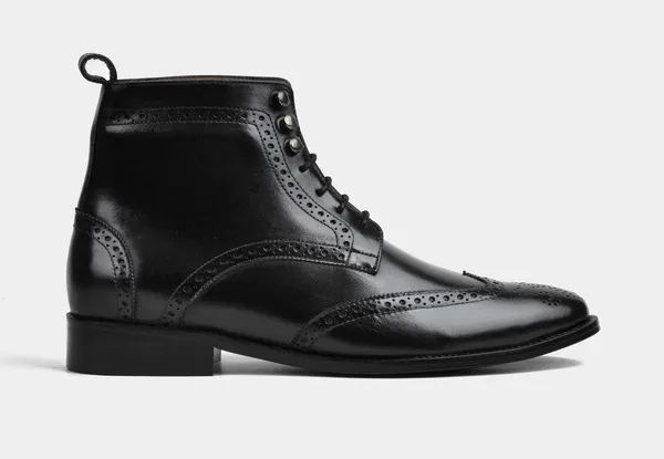 Black_Leather_Brogue_Ankle_Boots_For_Men