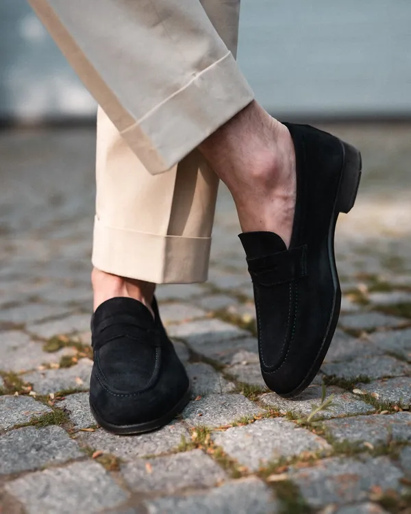 Blue_Suede_Penny_Loafers_For_Men