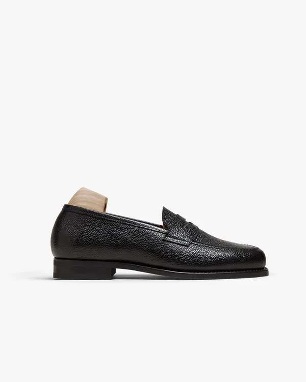Black_Textured_Leather_Slip-On_Loafers_For_Men