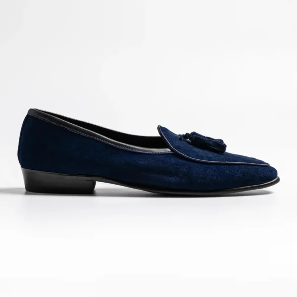 Navy_Blue_Suede_Tassel_Loafers_For_Men