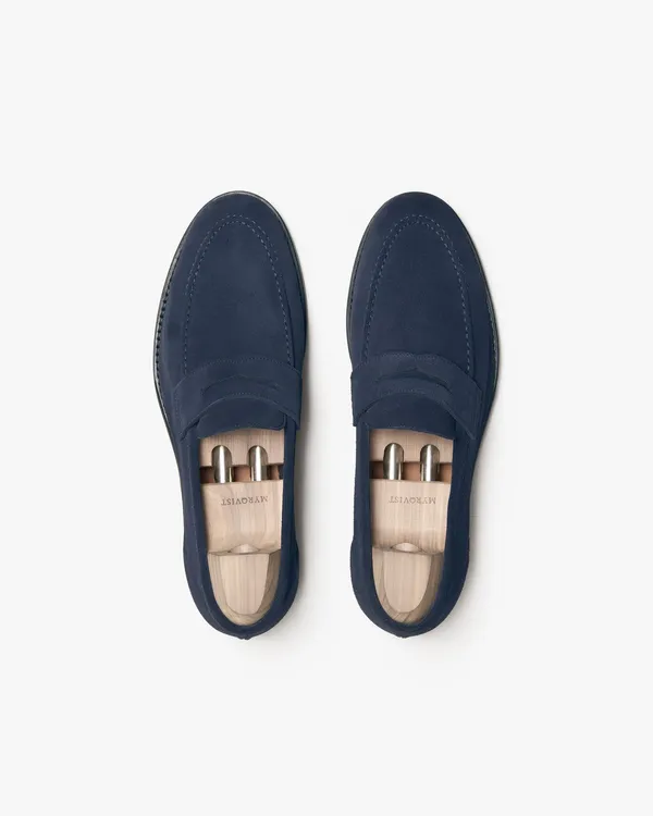 Blue_Suede_Penny_Loafers_For_Men