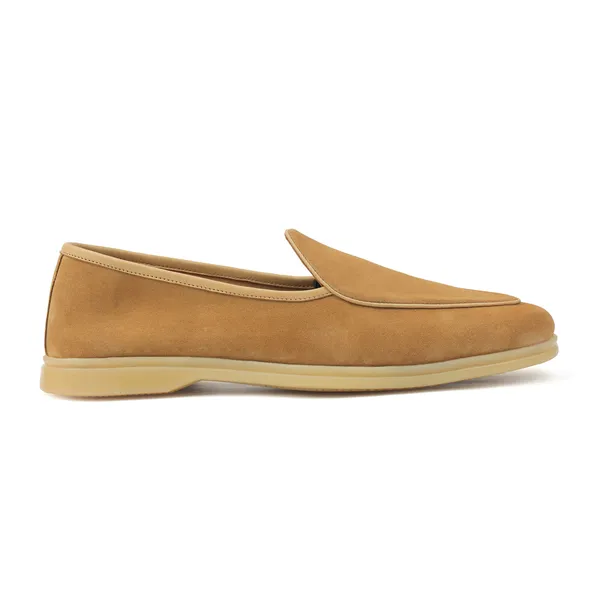 Tan_Nubuck_Slip-On_Loafers_For_Men