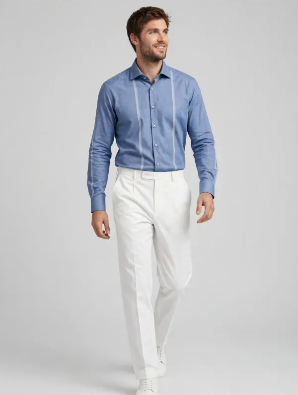GS0002_Steel_Blue_|_Premium_Rayon_Party_Shirt_with_Vertical_Line_Detailing