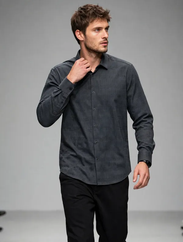 Gridlock_Dobby_Shirt_-_Dark_Grey