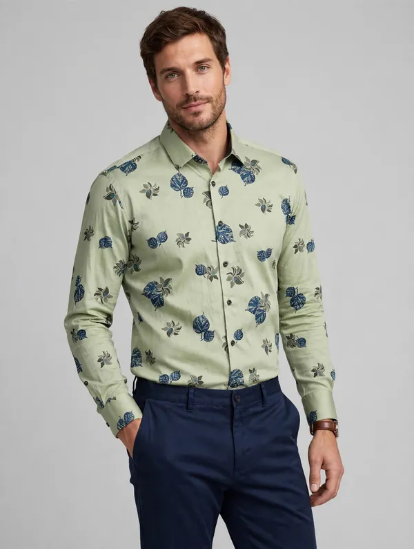 PG1799-Men's_Tropical_Leaf_Printed_Shirt