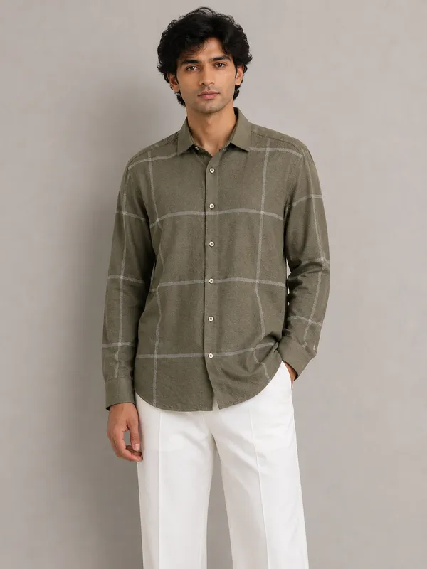 Olive_Grid_Luxe_Shirt